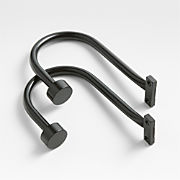 Matte Black Curtain Tiebacks, Set of 2