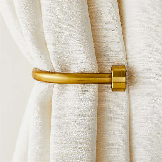 Brass Window Curtain Tiebacks, Set of 2