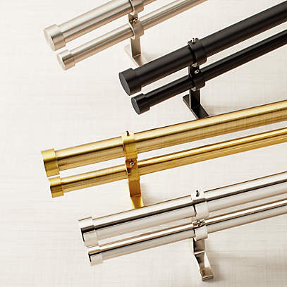 Solid Brass Curtain Pole/Rod Set 