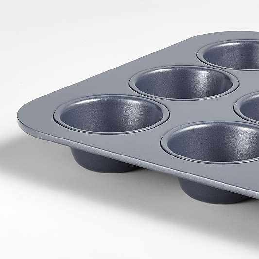 Crate & Barrel Slate Blue 12-Cup Muffin Pan