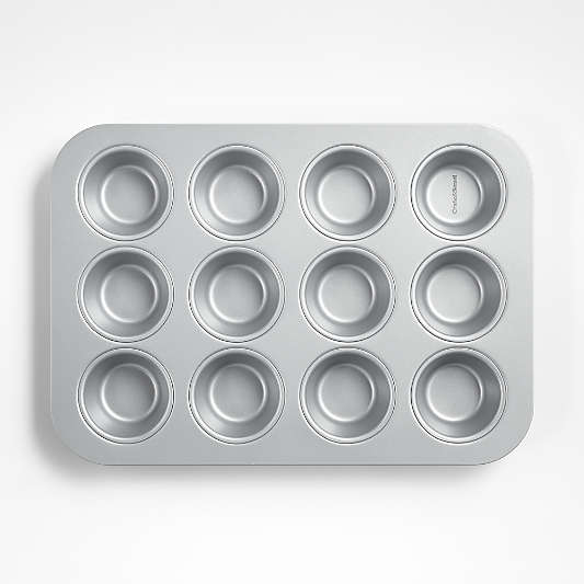 Crate & Barrel Silver 12-Cup Muffin Pan