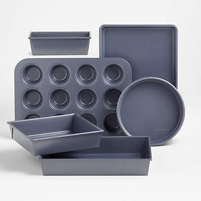 Crate & Barrel Slate Blue Bakeware Set