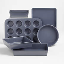 Crate & Barrel Slate Blue Bakeware 6-Piece Set + Reviews | Crate & Barrel