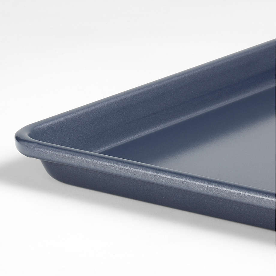 Crate & Barrel Slate Blue Carbon Steel Pizza Pan