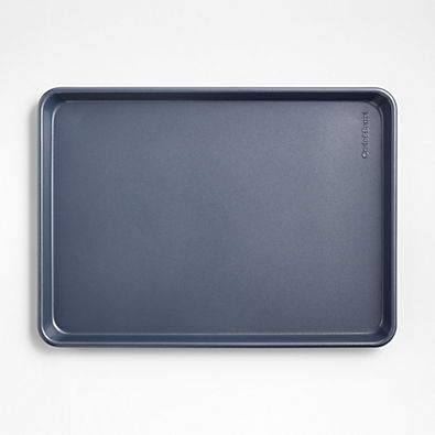 View Crate & Barrel Slate Blue Silicone Nonstick Half Sheet Pan details