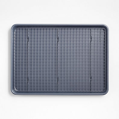 View Crate & Barrel Slate Blue Baking Sheet and Cooling Rack Set details