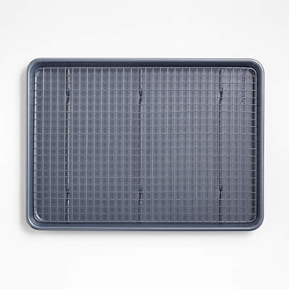 Crate & Barrel Slate Blue Baking Sheet and Cooling Rack Set + Reviews