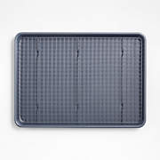 Crate & Barrel Slate Blue Quarter Sheet Cooling Rack + Reviews