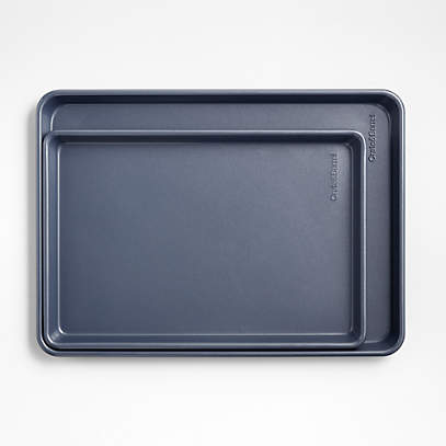 Stainless Steel Cookie Sheet Baking Pan Oven Tray Commercial Baking Sheet 2  Pcs