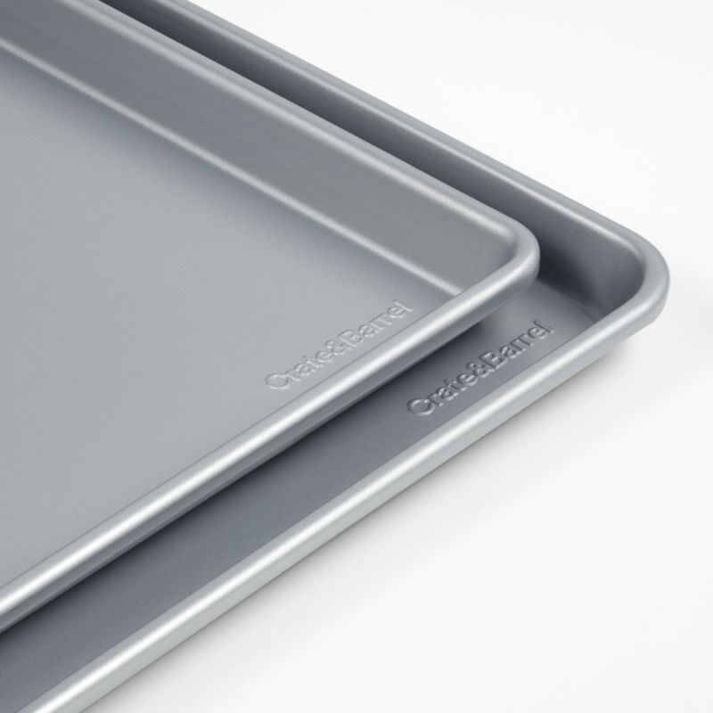 Crate & Barrel Silver Baking Sheets, Set of 2 - image 4 of 4