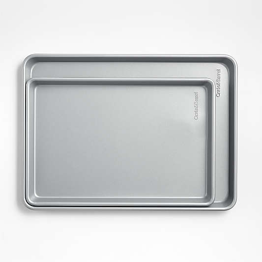 Crate & Barrel Silver Baking Sheets, Set of 2