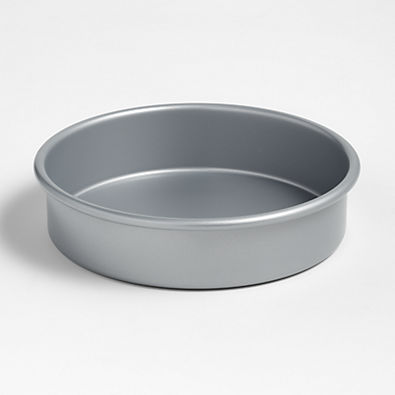 View Crate & Barrel Silver 9" Round Cake Pan details
