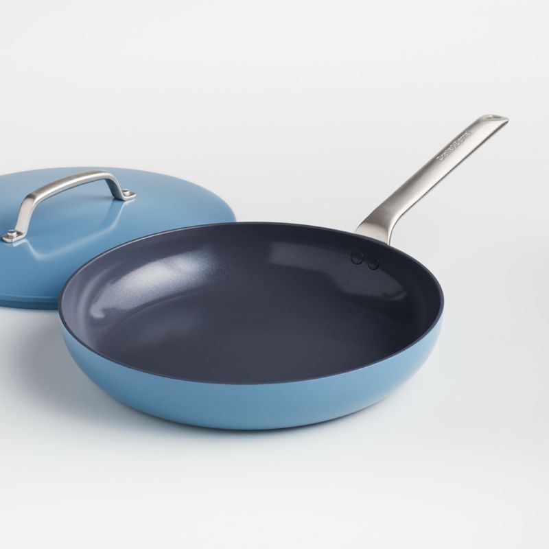 Crate & Barrel EvenCook Ceramic Denim Ceramic Nonstick Fry Pans