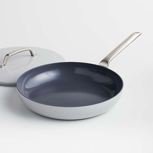 Crate & Barrel EvenCook Ceramic ™ Grey Ceramic Nonstick 12" Fry Pan with Lid