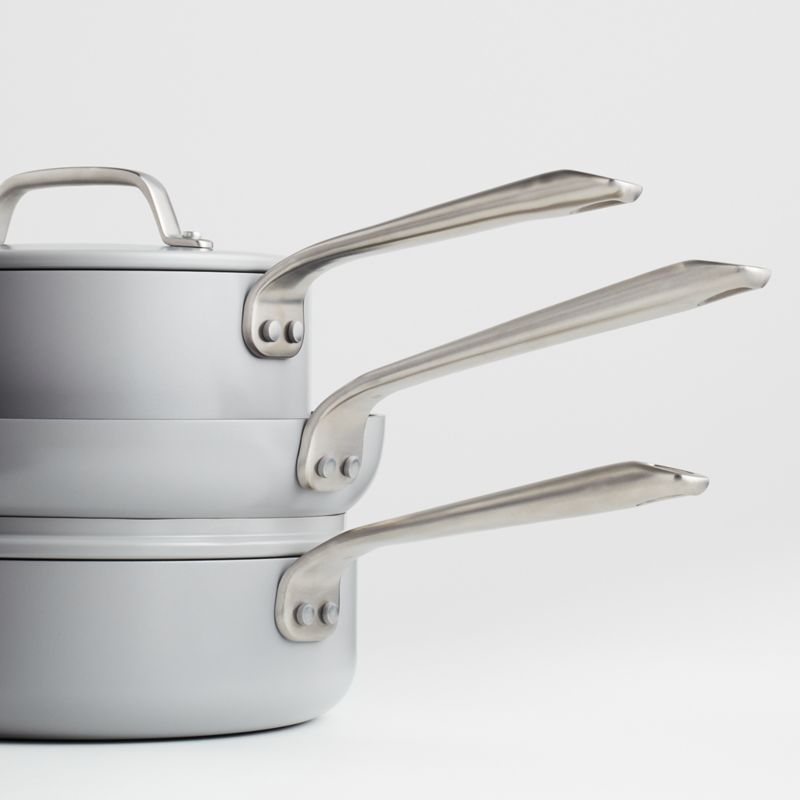 Crate & Barrel EvenCook Ceramic ™ Grey Nonstick 8-Piece Cookware Set with Bonus - image 9 of 12