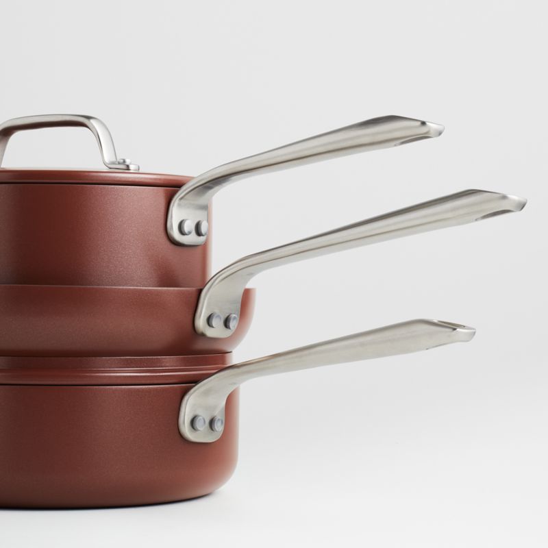 Crate & Barrel EvenCook Ceramic ™ Terracotta Ceramic Nonstick 8-Piece Cookware Set with Bonus - image 11 of 11