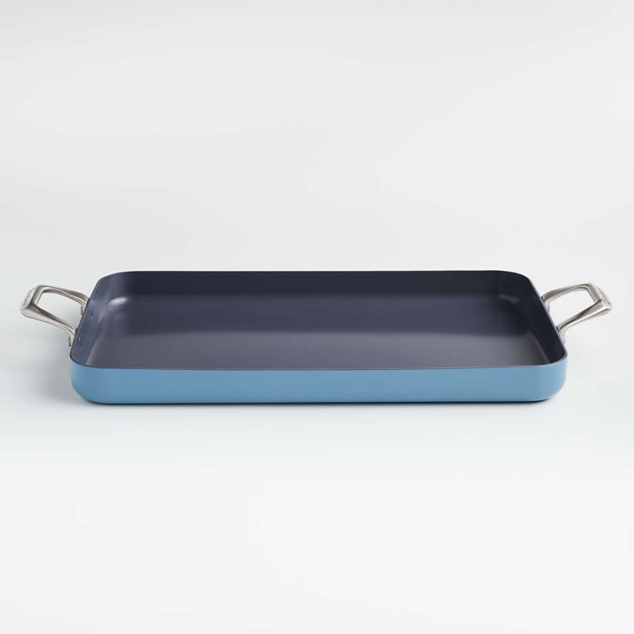 Crate & Barrel EvenCook Ceramic Denim Ceramic Nonstick Double Burner