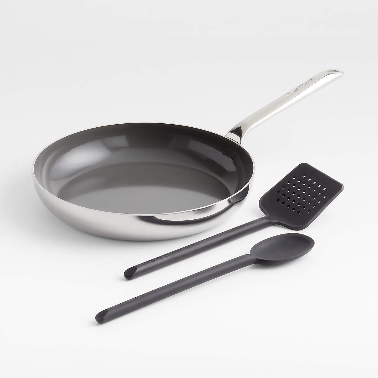 Crate & Barrel EvenCook Core Ceramic Fry Pan and Utensil Set Crate
