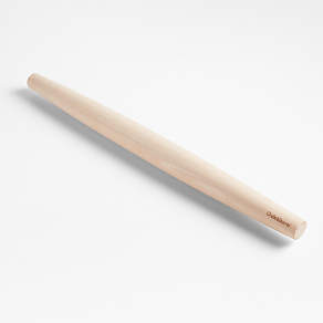 Crate & Barrel Wood Rolling Pin with Measuring Rings + Reviews