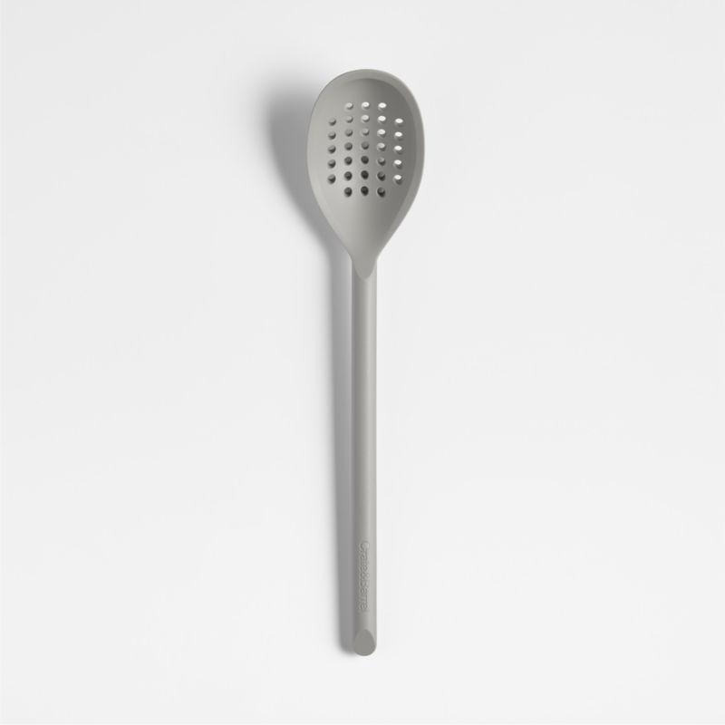 Platinum Silicone Slotted Spoon | Gray