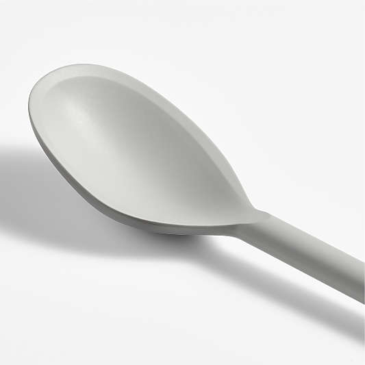 Crate & Barrel Grey Silicone Deep Spoon