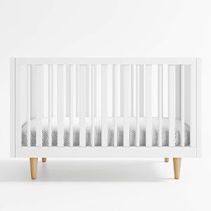 Finn White Wood Baby Crib 6