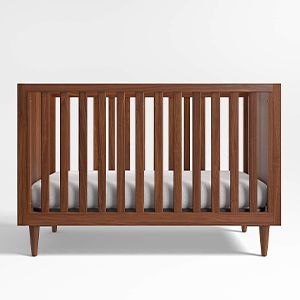 Tatum Walnut Mid-Century Wood Baby Crib 6