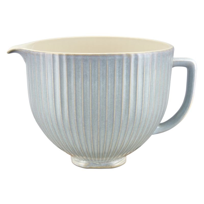 Crate & Barrel x KitchenAid Stand Mixer Ceramic 5-Qt. Column Mixing Bowl with Reactive Glaze - image 3 of 6