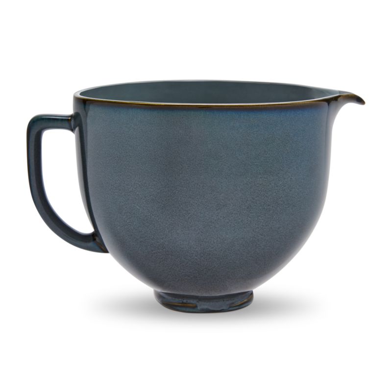 Crate & Barrel x KitchenAid Stand Mixer Ceramic 5-Qt. Marin Slate Blue Mixing Bowl - image 6 of 8