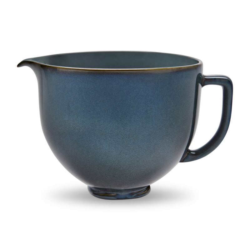 Crate & Barrel x KitchenAid Stand Mixer Ceramic 5-Qt. Marin Slate Blue Mixing Bowl - image 5 of 8