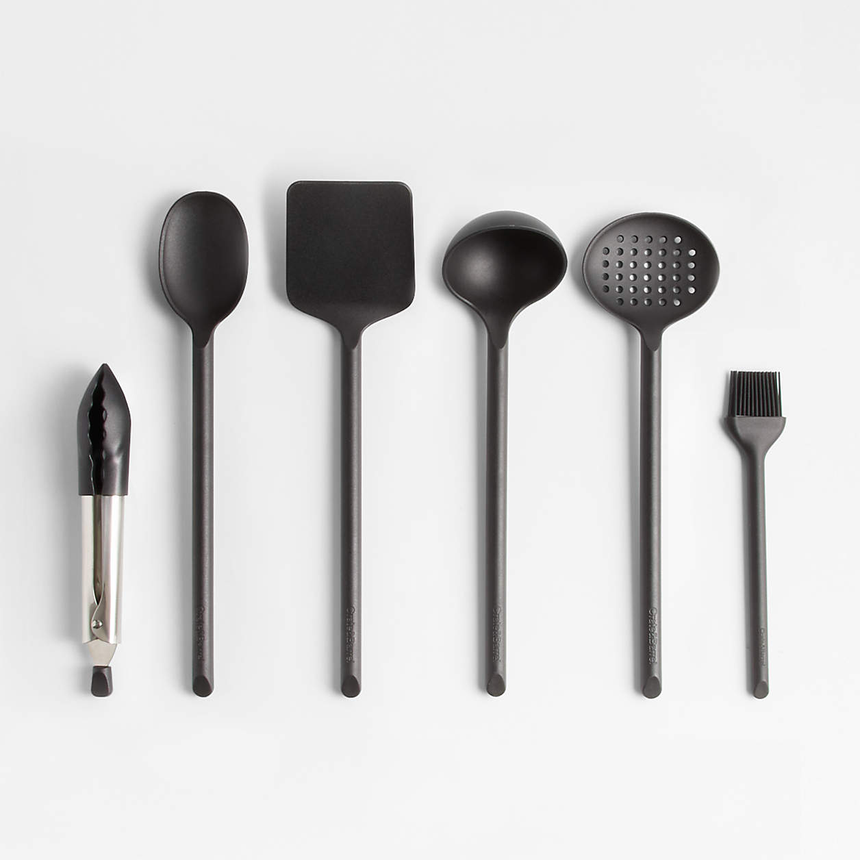 Crate & Barrel Black Nylon Utensils, Set of 6 Crate & Barrel