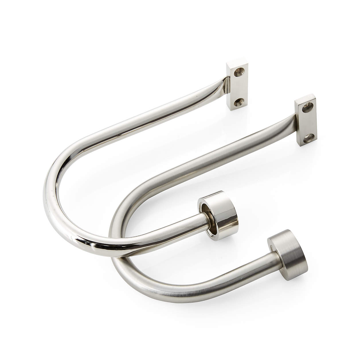 Brushed Nickel Curtain Tiebacks, Set of 2 + Reviews Crate & Barrel Canada