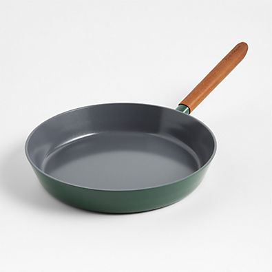 View Crate & Barrel Monterey Cypress Green 12" Non-Stick Ceramic Fry Pan details