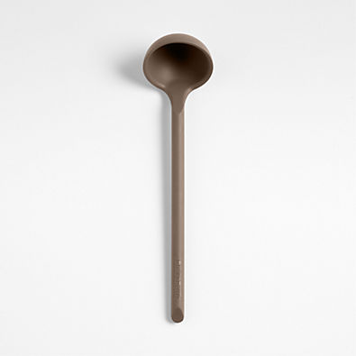 View Crate & Barrel Mushroom Brown Silicone Ladle details