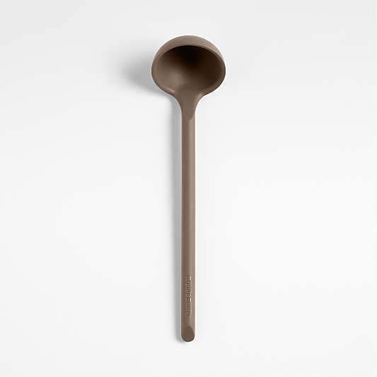 Crate & Barrel Mushroom Brown Silicone Ladle