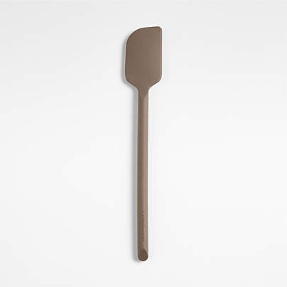 Crate & Barrel Mushroom Brown Silicone Scraper Spatula