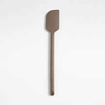 Crate & Barrel Mushroom Brown Silicone Scraper Spatula + Reviews | Crate & Barrel