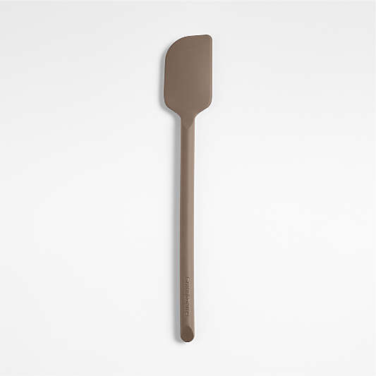 Crate & Barrel Mushroom Brown Silicone Scraper Spatula