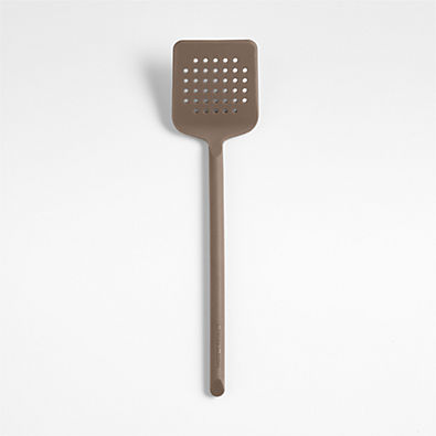 View Crate & Barrel Mushroom Brown Silicone Turner Spatula details