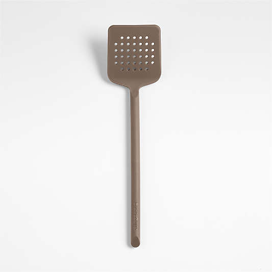 Crate & Barrel Mushroom Brown Silicone Turner Spatula