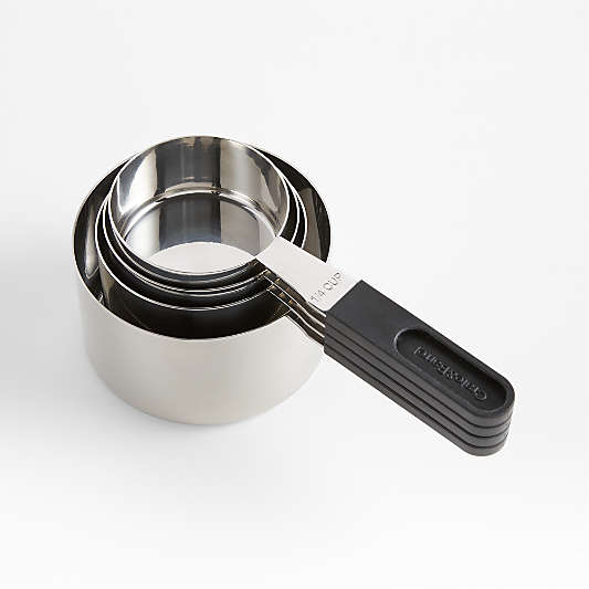 Nesting Clip Handle Stainless Steel Measuring Cups, Set of 4