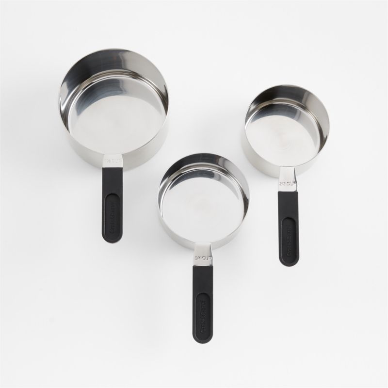 Nesting Clip Handle Stainless Steel Odd-Size Measuring Cups, Set of 3