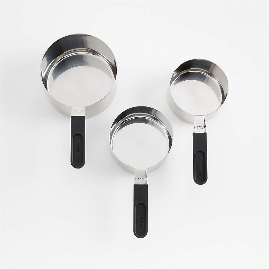 Nesting Stainless Steel Odd-Size Measuring Cups, Set of 3 | Crate & Barrel