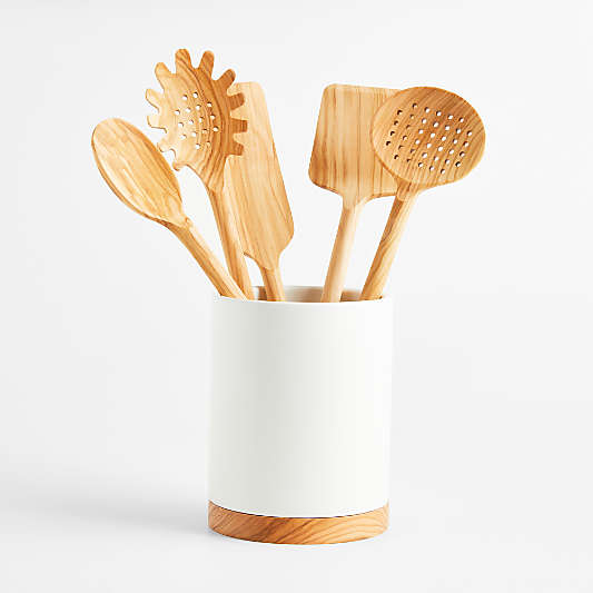 Crate & Barrel Olivewood Pasta Spoon