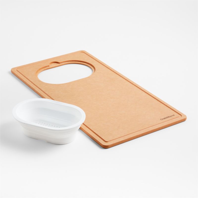 Crate & Barrel Over-the-Sink Colander and Cutting Board - image 1 of 5