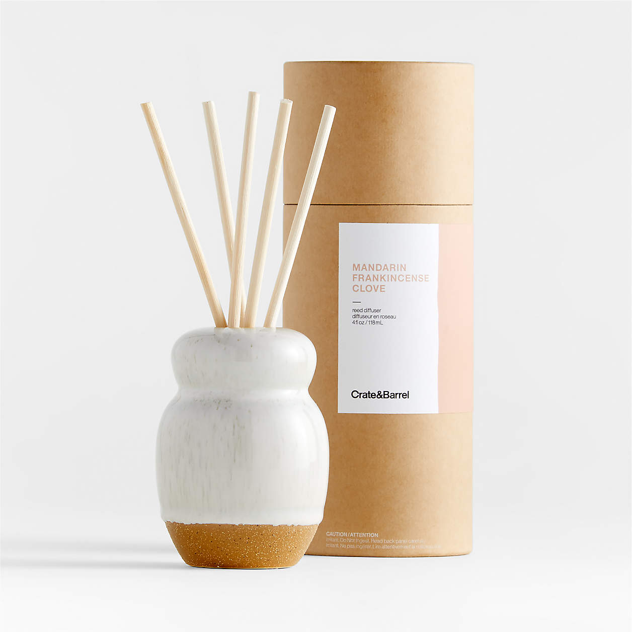 Mandarin, Frankincense, Clove Ceramic Reed Diffuser + Reviews Crate