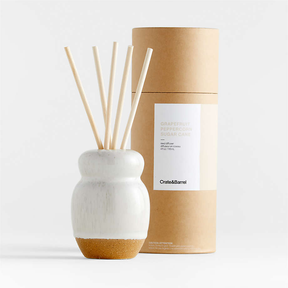 Grapefruit, Peppercorn, Sugarcane Ceramic Reed Diffuser Crate & Barrel
