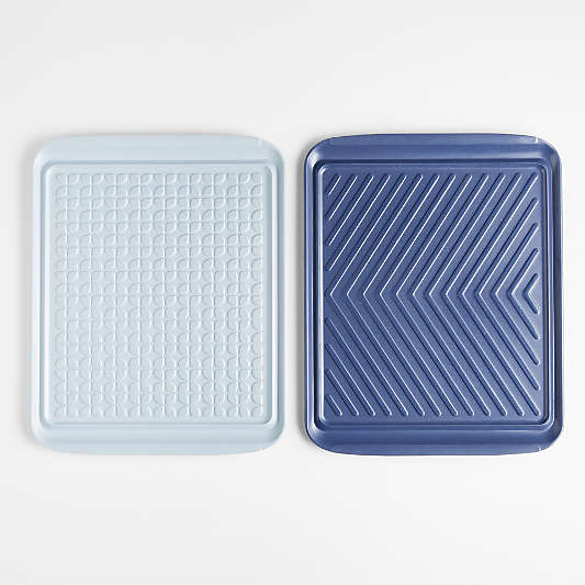 Extra-Large Prep and Serve Stacking Grill Prep Trays, Set of 2