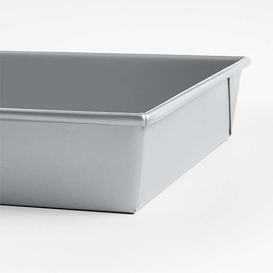 Crate & Barrel Silver 9"x13" Rectangular Silicone Nonstick Cake Pan