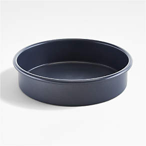 Crate & Barrel Slate Blue Carbon Steel Pizza Pan